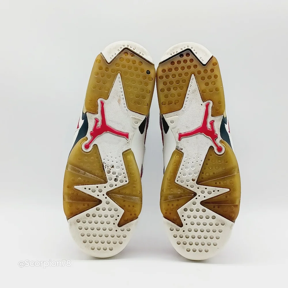 Jordan 6 Retro "Carmine" 2014 Basketball Shoes Size 4.5 Youth/6 Women - Picture 11 of 13